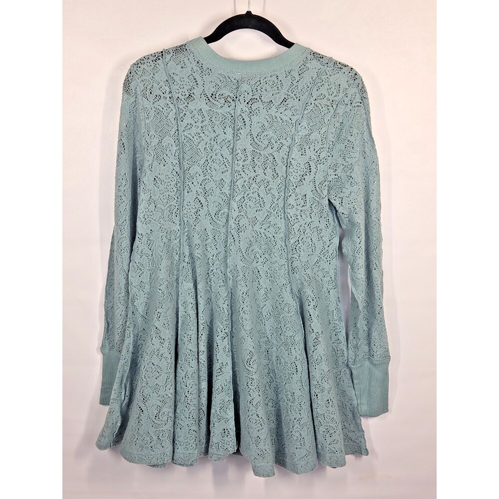 NWT Free People Astral Sea Coffee in the Morning Lace Tunic Skater Dress SMALL - Picture 4 of 12